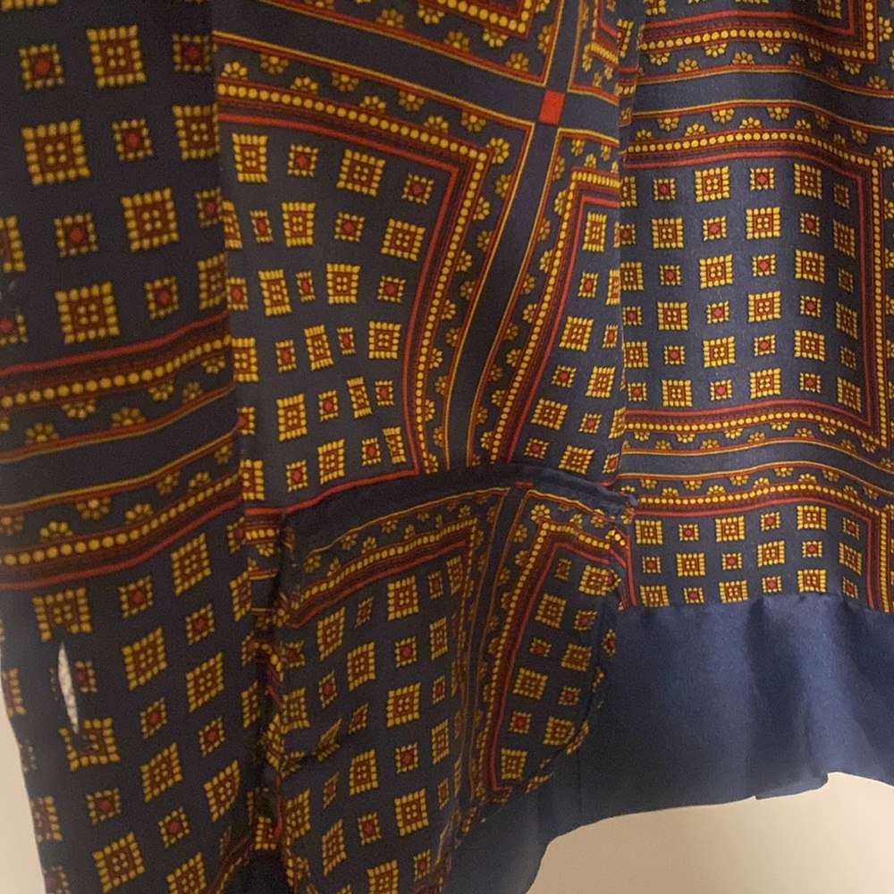 Zara Multi Color Satin Blouse View 3